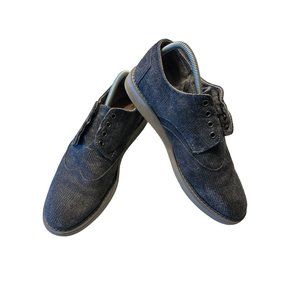Toms Men's Size‎ 11 Brogue Wingtip Oxfords Grey Chambray